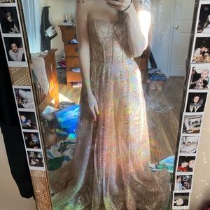 Strapless A-line Gown